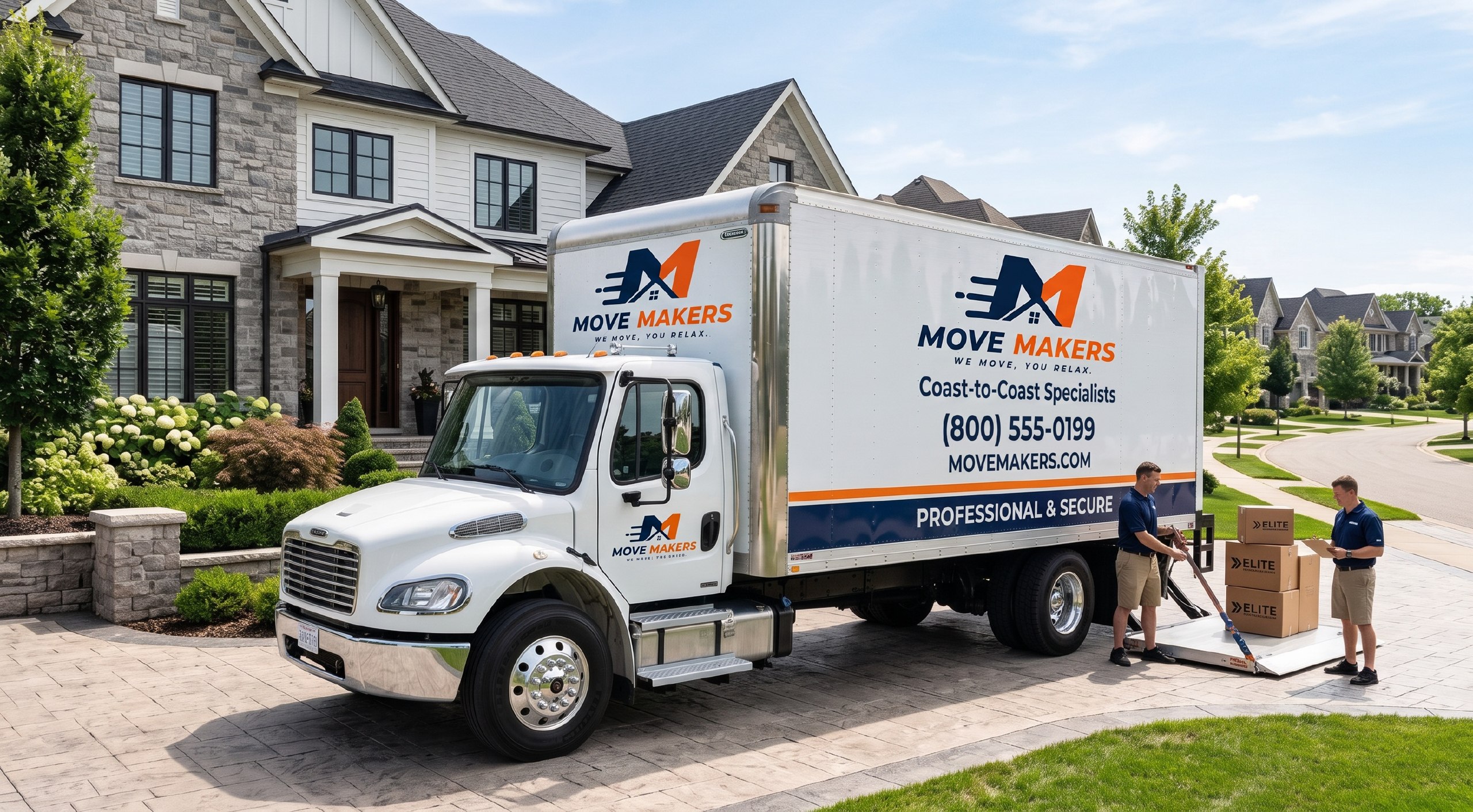 Move Makers branded moving truck